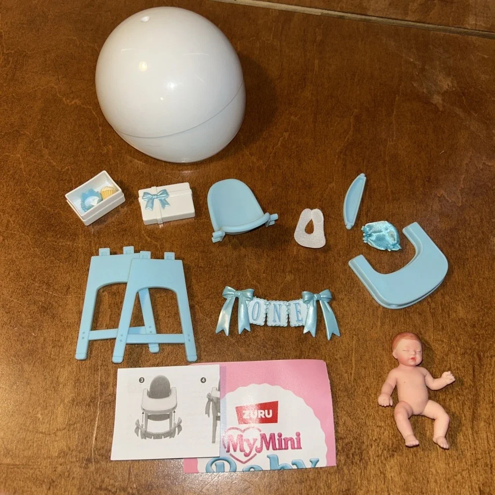My Mini Baby Birthday series BLUE ONE 1st BIRTHDAY high chair HTF B2